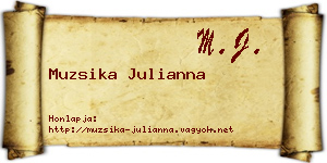 Muzsika Julianna névjegykártya