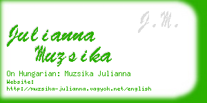 julianna muzsika business card